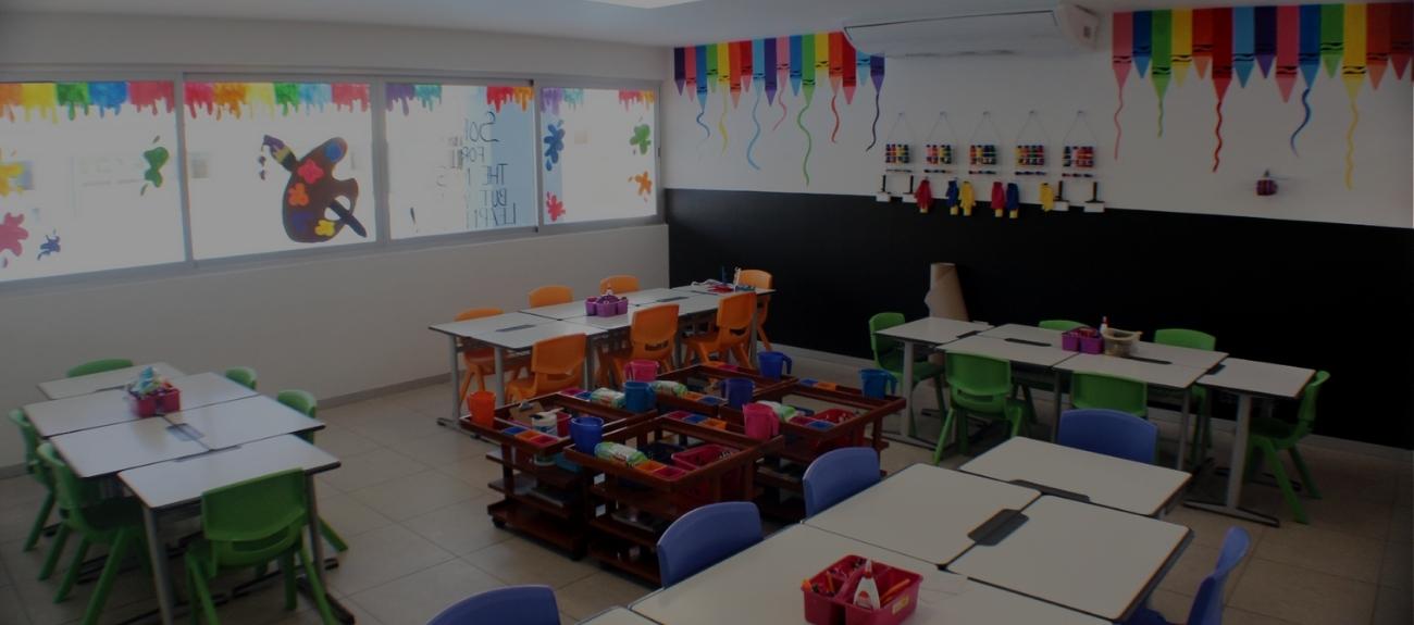 Instalaciones del salón de preescolar Colegio Cumbres Cancún
